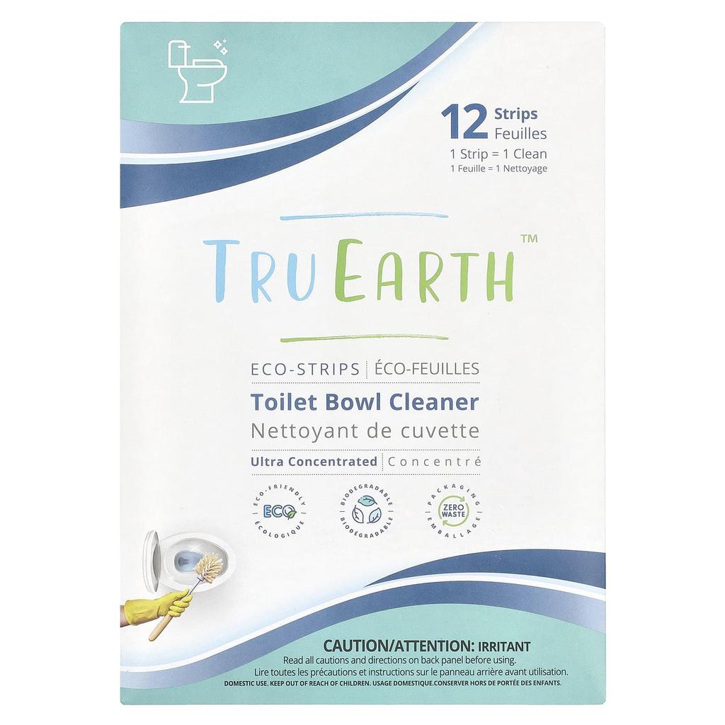 Toilet Cleaner Eco-Friendly Strips, High Concentration, 12-Count