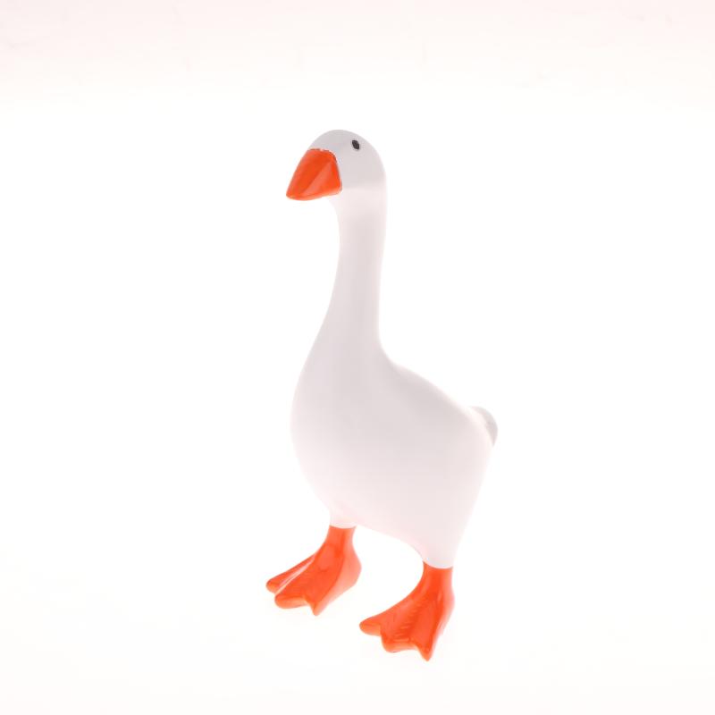 Magnetic Goose Key Holder - Resin Desk Decor For Office Home, Cute Duck Figurine With Tool Rack