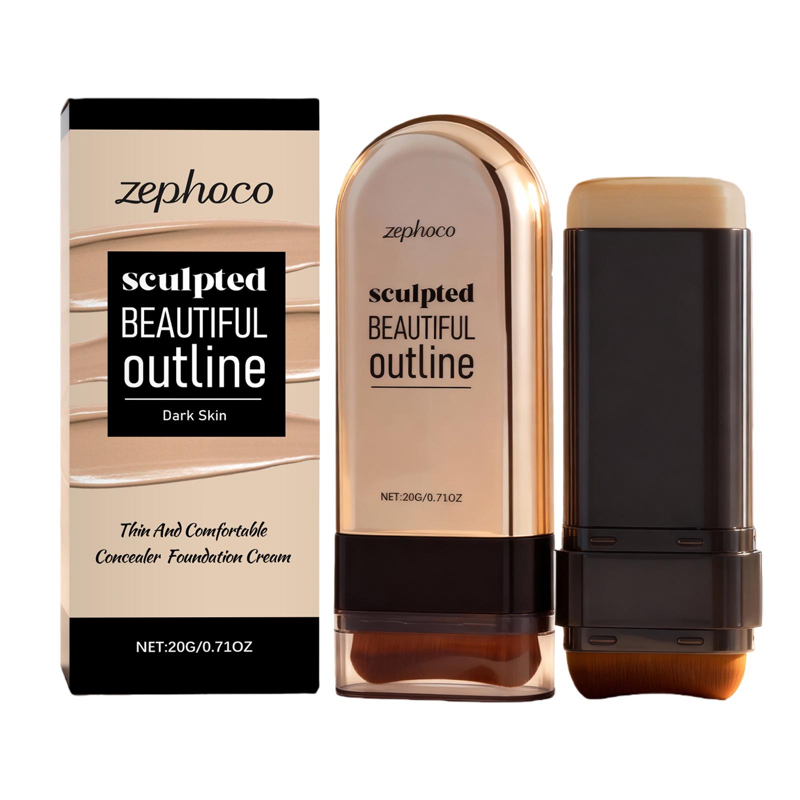 Zephoco Natural Lightweight Hydrating Concealer Foundation Stick - Long-lasting, Moisturizing, and Portable.