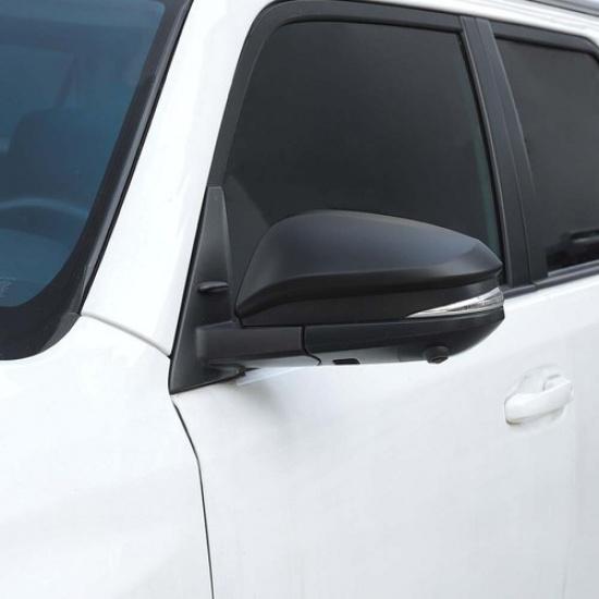 2x Door Side Top Mirror Cap Decor Cover Trim Matte Black For 4Runner 2017+ RAV4
