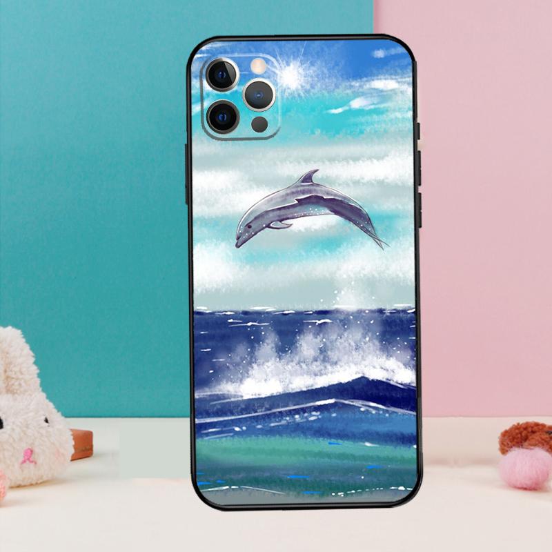 

Dolphin Phone Case For iPhone 17 Air 16 15 14 13 11 12 Pro Max 12 13 mini 15 16 Plus 16e Cover Coque iPhone 13 Pro