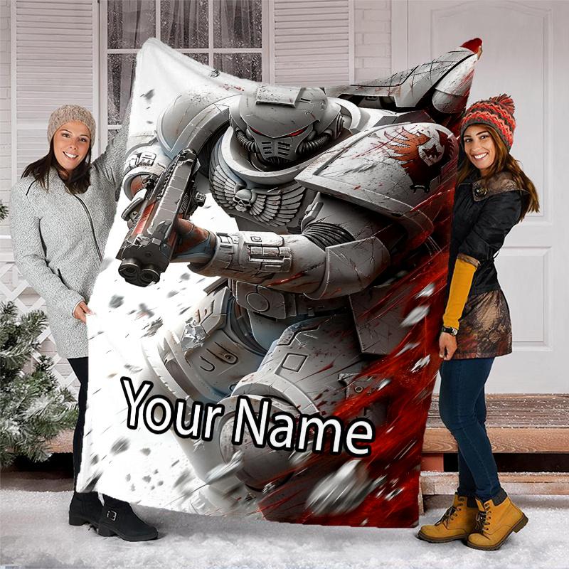 Custom Name Total War Warhammer Theme Printed Blanket - Perfect for Couch, Bed, Travel & Outdoor Use | Machine Washable, Cozy & Durable.