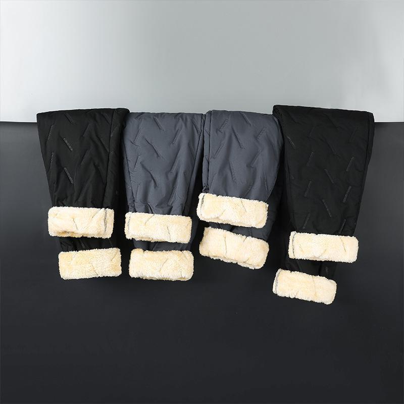 Pánské zateplené kalhoty Zimní plyšové zesílené kalhoty Větruodolné Chladuvzdorné rovné nohavice Jednobarevné Pohodlné Udržujte v teple Kalhoty Velké velikosti