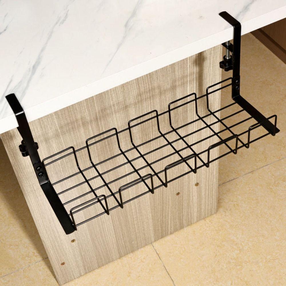 Sturdy Metal Cable Management Tray Space Saving Desk Wire Organizer  Office