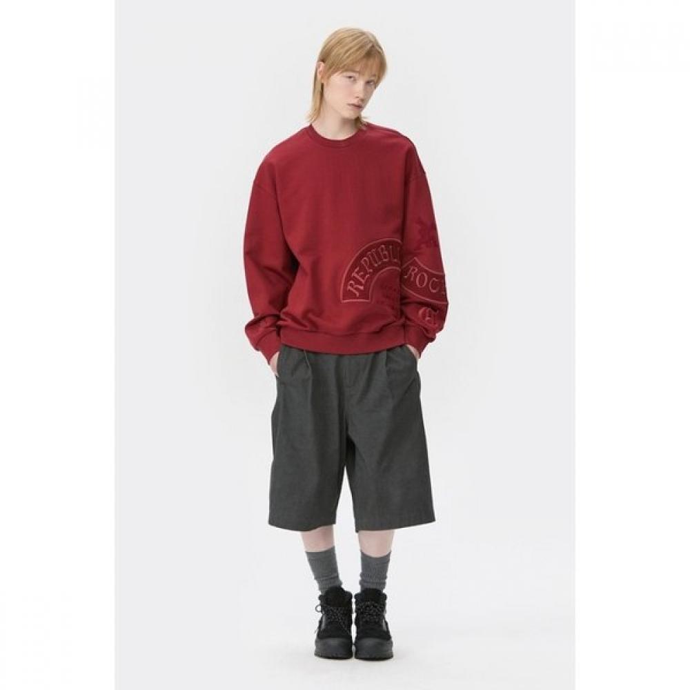 Customellow Off Season Red Graphic Sweatshirt  Cwtaw25625rex 