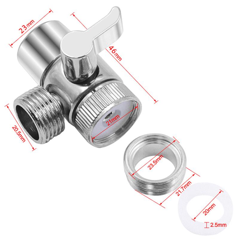 Adaptor robinet comutator din aliaj de zinc Splitter chiuvetă de bucătărie Supapă de deviere Conector pentru robinet de apă pentru toaletă Bideu Duș Baie