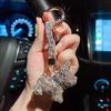 New Diamond Bulldog Puppy Keychain: Cute & Exquisite Charm for Keys or Bags