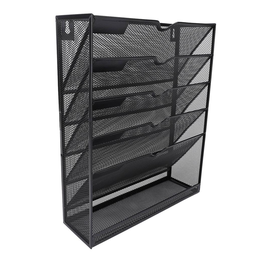 Wand-Aktenordnerhalter Multifunktional Metall 6 Ebenen Hängend Wandmontiert Aktenorganisator für Zuhause