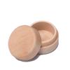 2PCS Small Round Wooden Storage Boxes Ring Box Vintage decorative Natural Craft Jewelry box Case Wedding Accessories