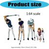 Golf Player Figure Model 1:64 Scale Hand Painted Miniature Figure for Miniature Scene Dioramas Props,Model Car Display