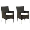 Day and Night - Day and Night Garden Chairs 2 Units with Black Synthetic Rattan Cushions