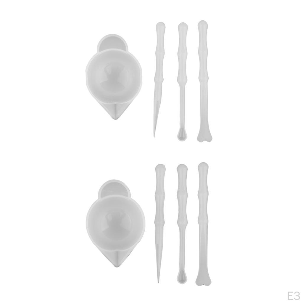 4 bucăți din rășină siliconică ceașcă de măsurare pentru coacere bijuterii turnare Mulds