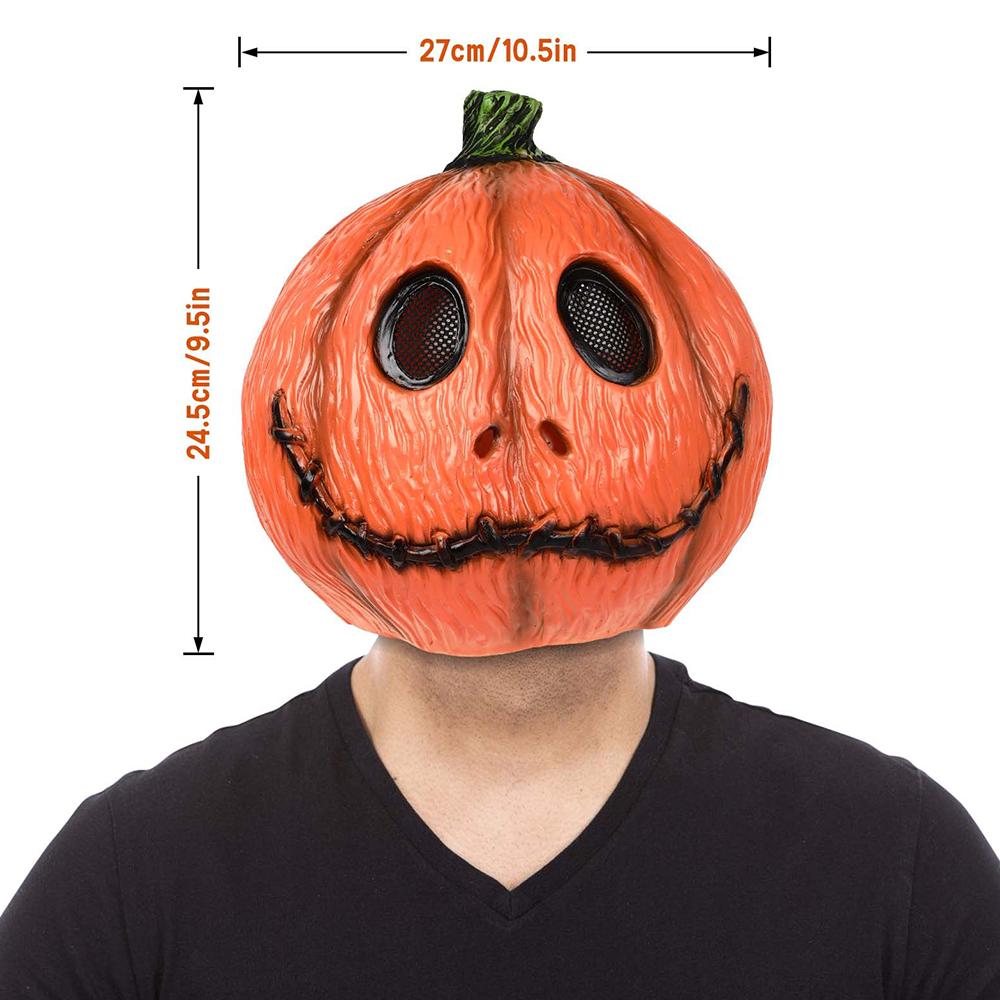 1× Pumpkin Latex Head Mask For Halloween Masquerade Cosplay Costume Party