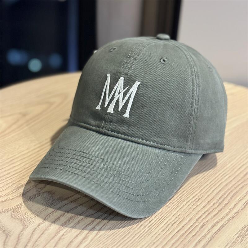Autumn Personality Casual Versatile M Letter Embroidery Soft Top Wide Hat Cover Skinny Baseball Cap Children's Autumn and Winter Cap