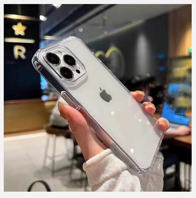 Luxury Transparent Soft Acrylic Phone Case For iPhone 16 15 14 13 12 11 Pro Max XS X XR 7 8 Plus Mini Shockproof Bumper Cover