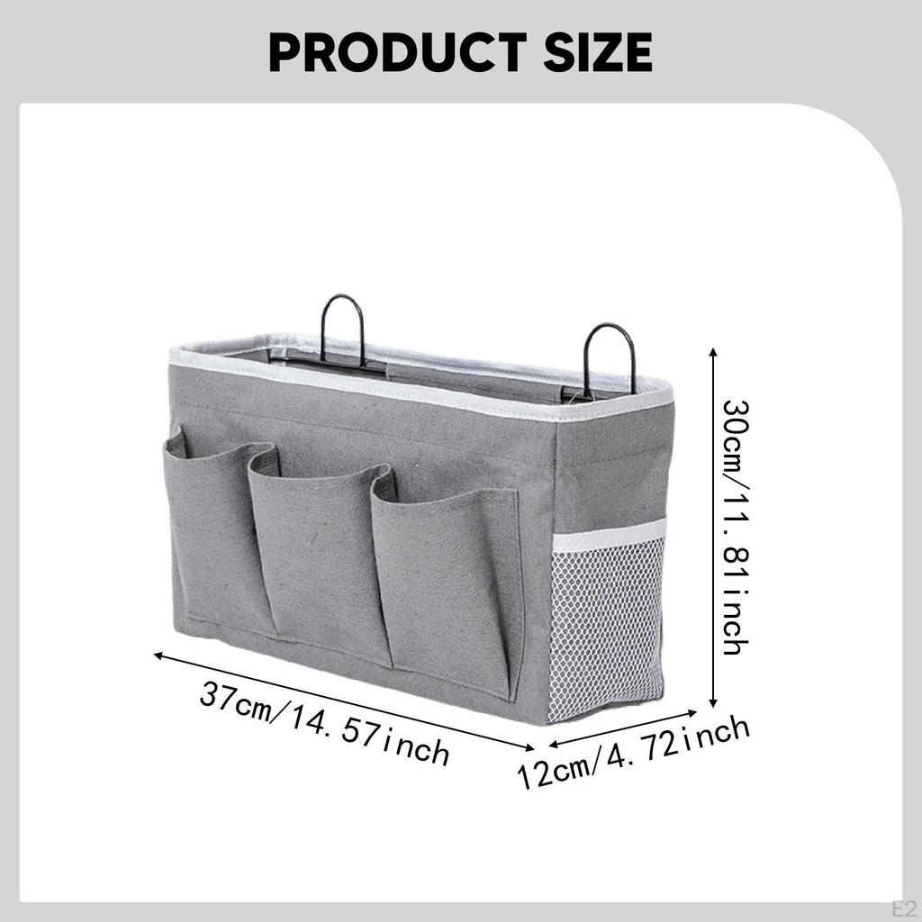 Bedside Hanging Storage Bag Organizer Container Pouch Versatile Multiple Pockets for