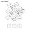 Newest 20Pcs Tri-glide Mini Buttons Metal Belt Buckle Doll Clothes Buttons Shoes Buckle For Blyth Doll Bags Clothing Accessory