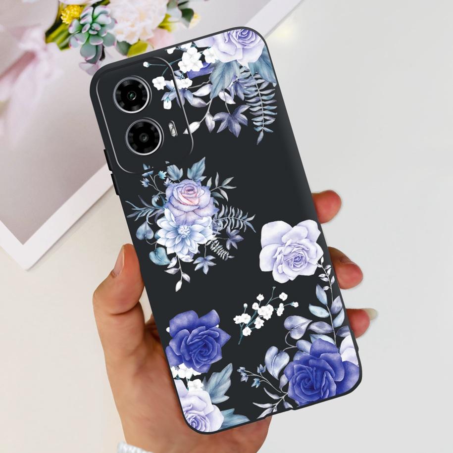 For Motorola Moto G24 Power Case 2024 New Fashion Flower Silicone Soft Back Cover For Moto G24 G34 Phone Case MotoG24 G 24 Coque