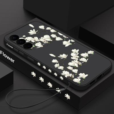 Do Samsung S24 S23 S22 Ultra S21 S20 FE A54 A32 Etui na telefon Odporny na wstrząsy TPU Kwiat Drukuj Szczupła miękka okładka