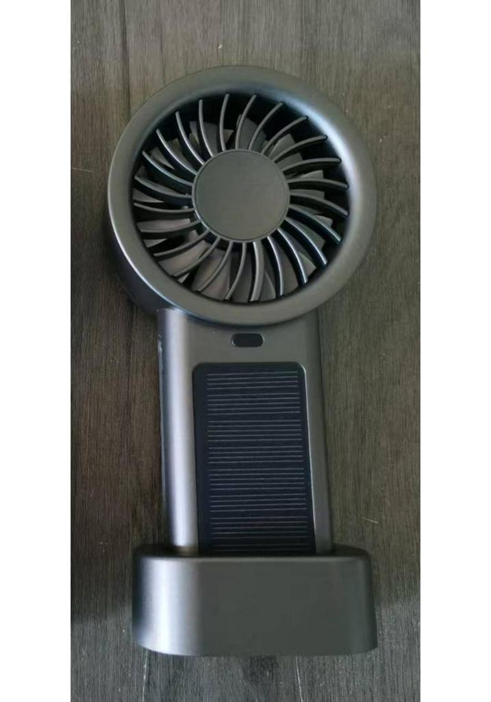 Portable Rechargeable Handheld USB Mini Fan with Solar Support for Outdoor Use