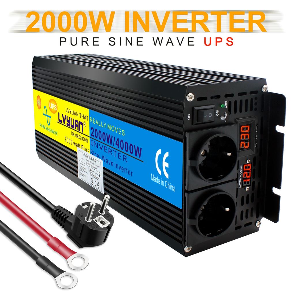 Buy 2000w /4000w (Peak )Uninterruptible Power Supply Pure Sine Wave ...