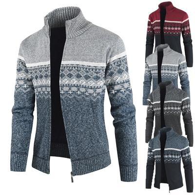 Men's Slim-Fit Sweater Zipper Jacket