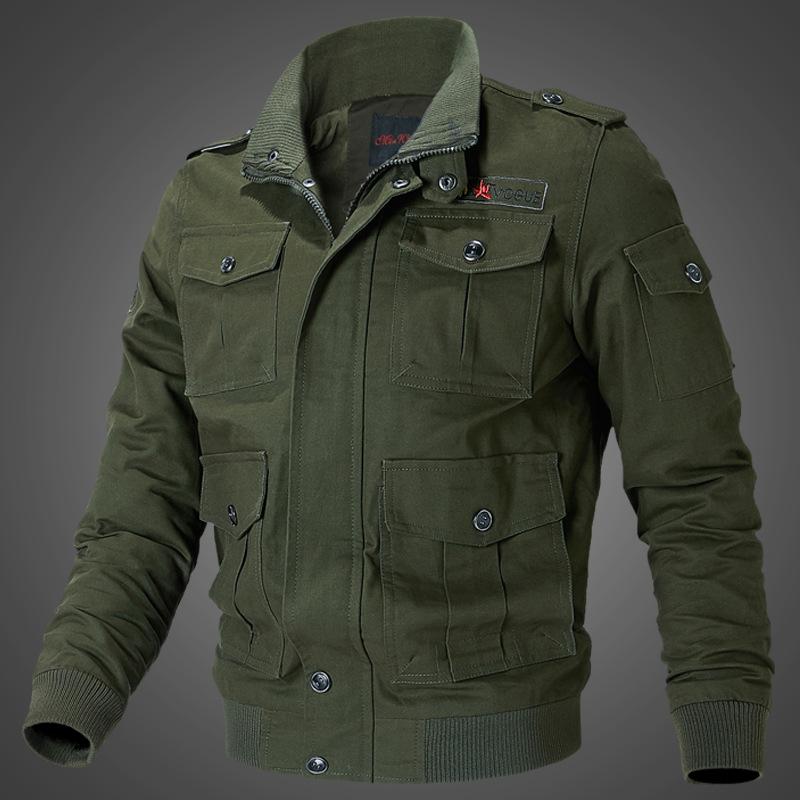Askeri Uçuş Ceket İlkbahar Sonbahar Erkek Hava Kuvvetleri Bir Ceket Artı Boyutu Ceket