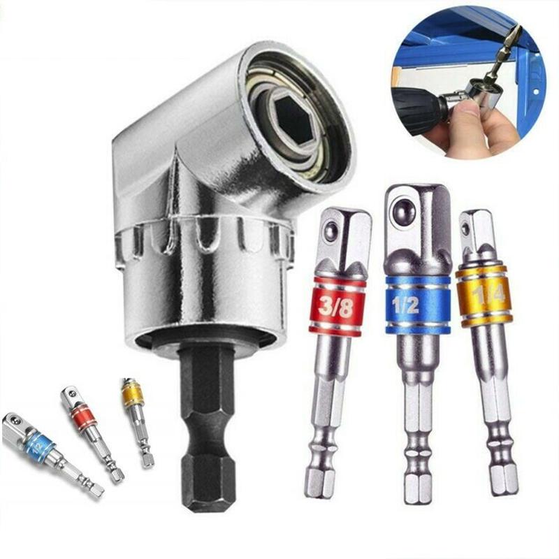 

4 * Прямоугольный сверлильный адаптер Подключить хвостовик Ударный драйвер Расширение Шестигранный изгиб бит