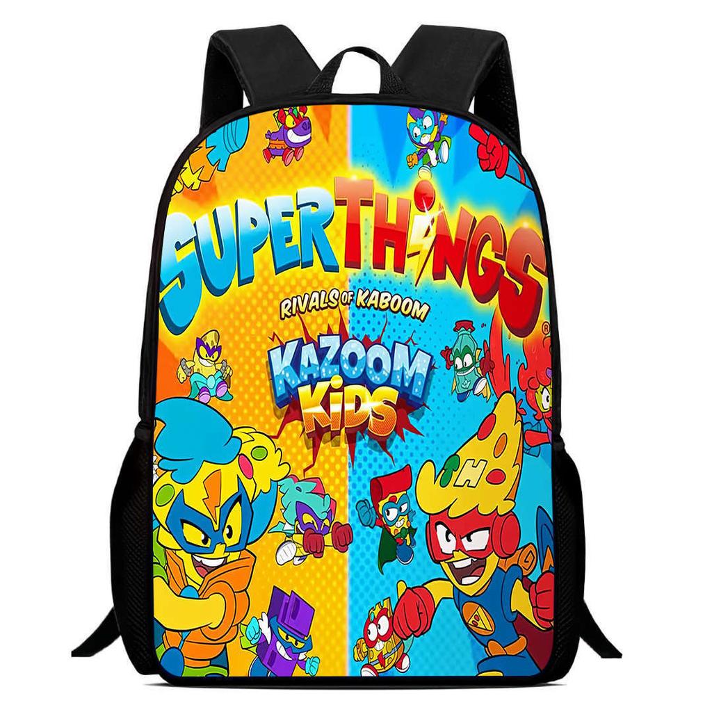 Printed Super Zings School Bag, Elementary School Cartoon Backpack 12th Grade