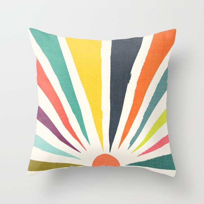 New Minimal Lines Abstract Pillowcase Sun Mountain Cushion Cover Home Sofa Chair Decor