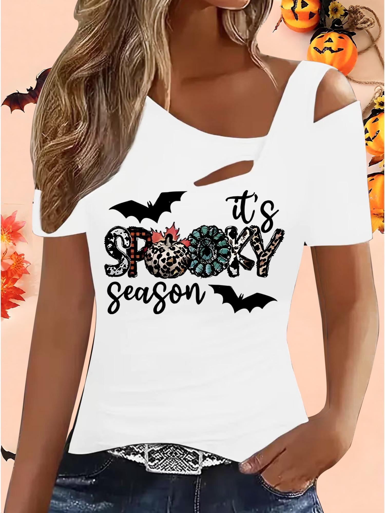 

Женские Свободные Топы Блузки Рубашки Подарок на Хэллоуин и Рождество XXL белый