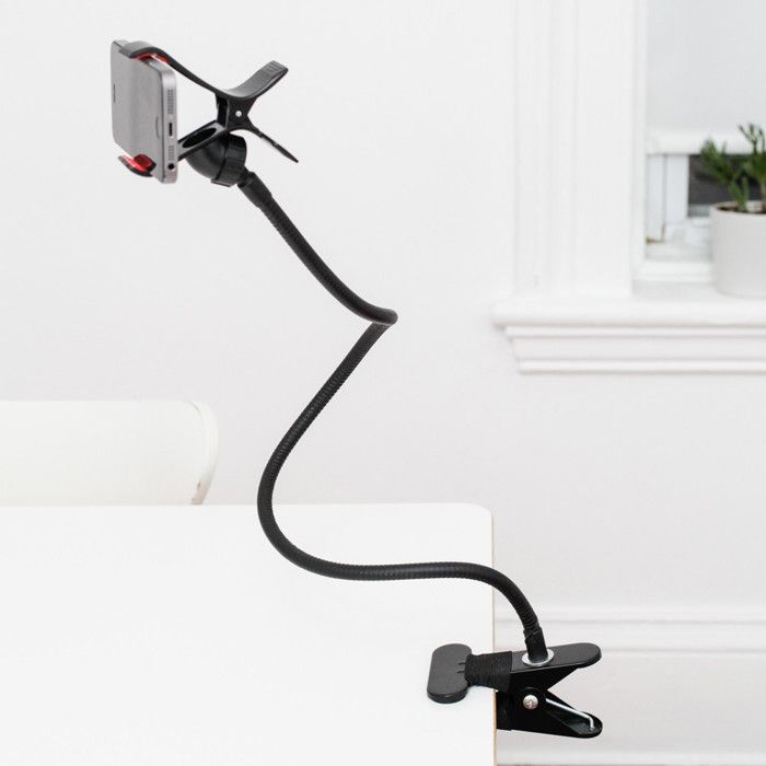 Porte Téléphone - NINTENDO - Flexible - Métal Noir - Support Extra Fort - Adaptable 10 cm