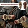 Medieval Steampunk Armguard Fur Leather Armor Bracer Men Armguards Bracers Stage Cosplay Wristband Costume Props Renaissance