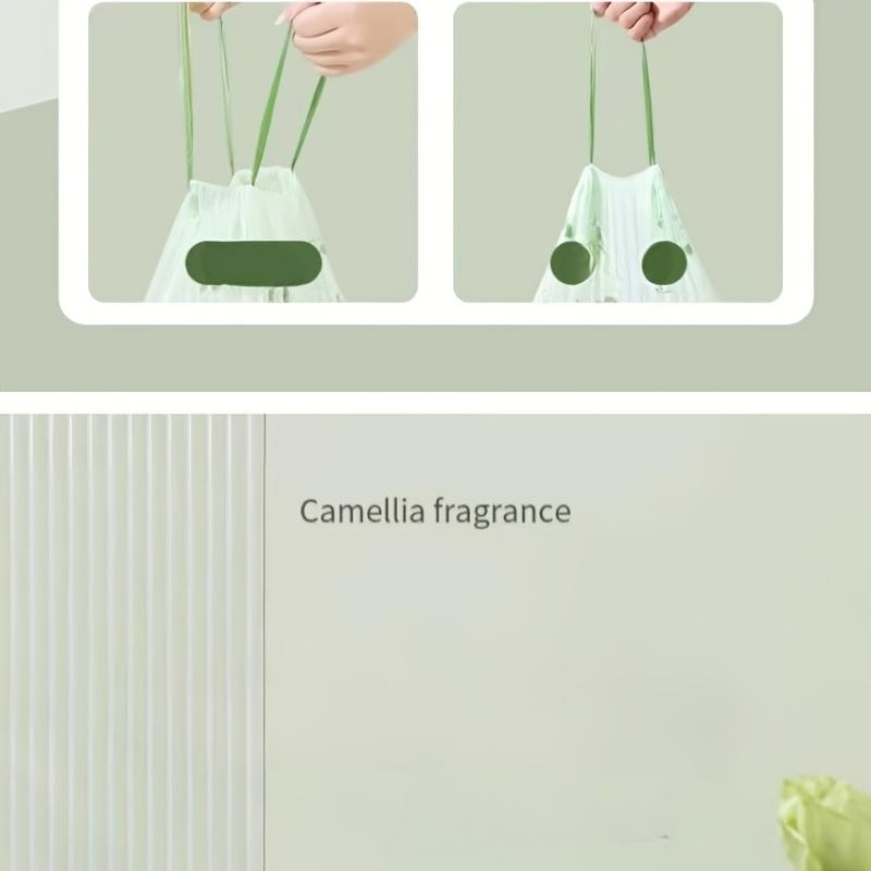 Camellia Scented Tear-Resistant Thickened Kitchen Deodorizing Plastic Bags, Heavy-Duty for Household Use