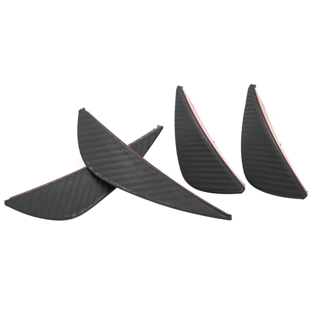 4pcs Front Bumper   Knife Spoiler Modification   Diffuser PVC Paste Type