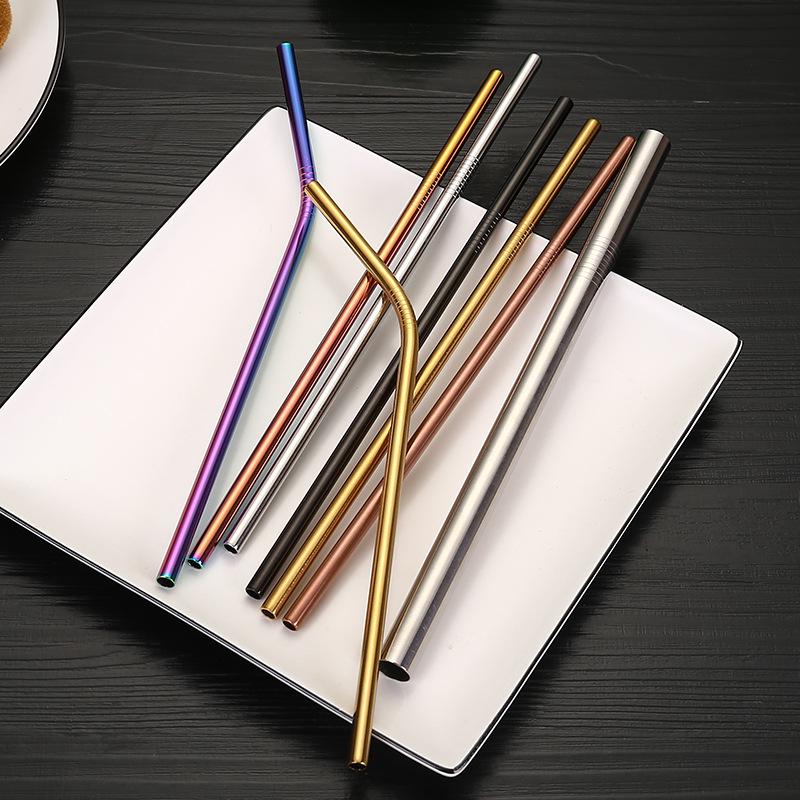 

Чэн Хуэй Цзе Цветная изогнутая трубочка из нержавеющей стали 304 для жемчужного молочного чая Length 21.5 diameter 6mm bent tube - black