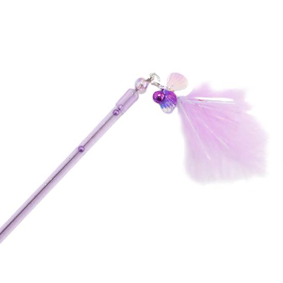 

Игрушка для кошек с длинной палкой, телескопической проволокой, красивой цветной ручкой, многоцелевой, удобной для интерактивной игры, облегчением давления, интерактивной тизером для котенка C фиолетовый