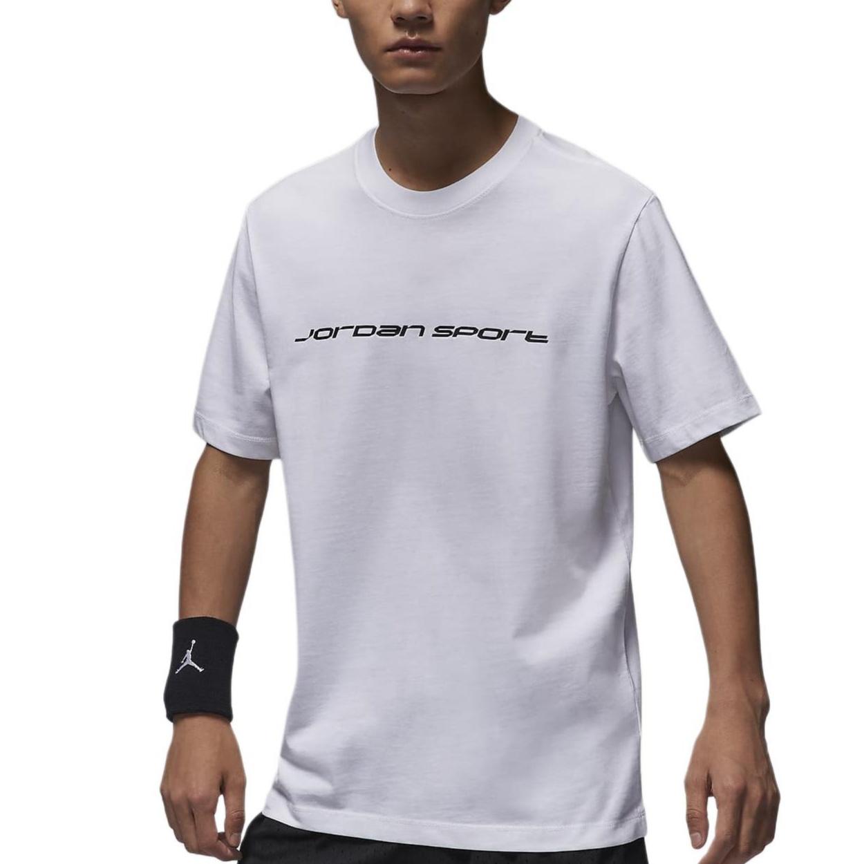 Air Jordan Sport Dri-FIT Graphic T-Shirt Asia Sizing White Men s FZ1932-100 XL