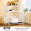 Foldable Indoor Cat Cage with Toilet – Space-Saving Cat House and Balcony for Small Apartments