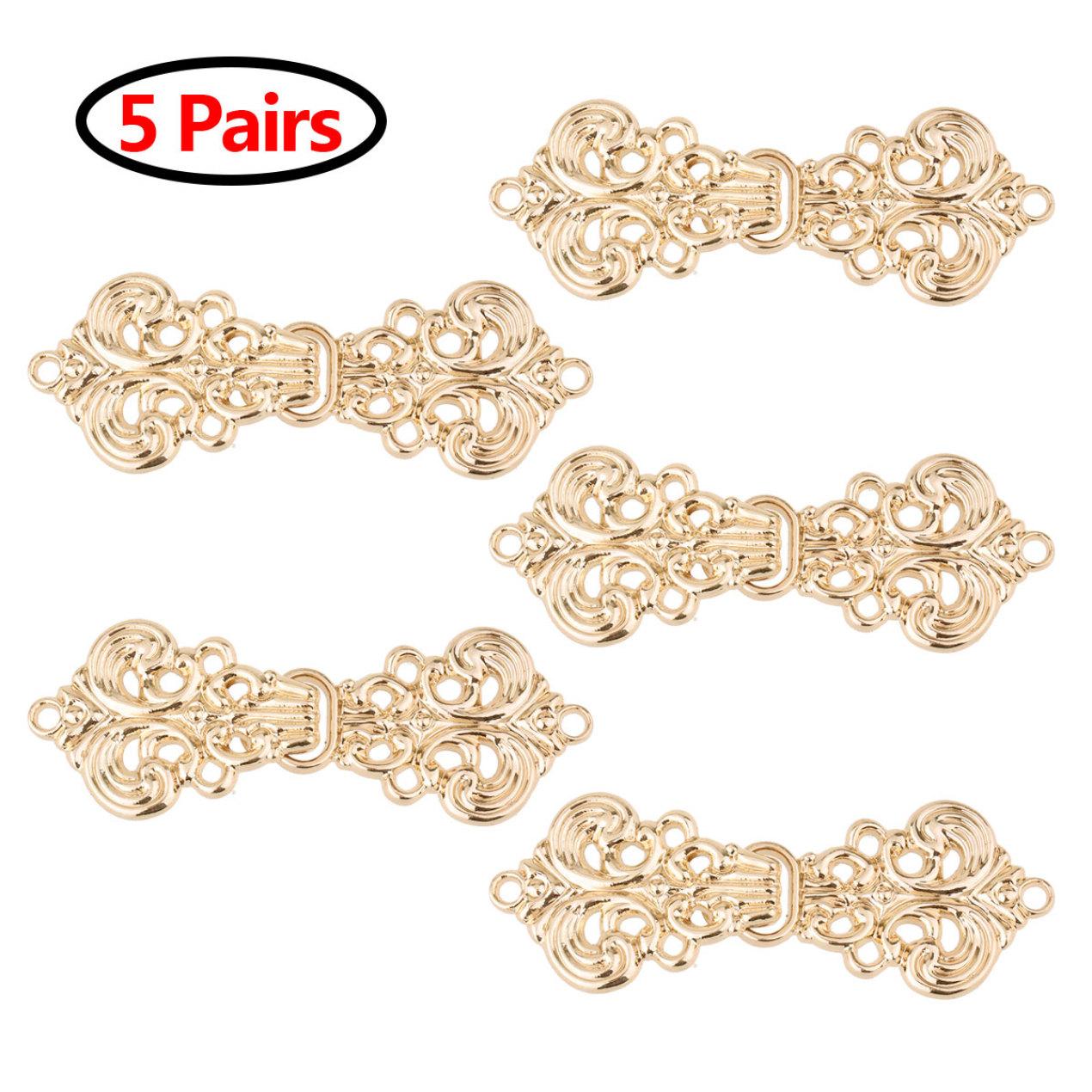 

5 пар накидки с вихревыми цветами или застежек для плаща, пришейте крючки и зажимы для кардигана с проушинами