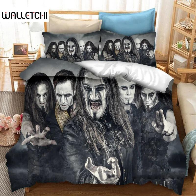 

3D Print Powerwolf Bedding Set,Duvet Cover Comforter Bed Set Quilt Cover Pillowcase,King Queen Twin Size Boys Girls Adults 135x200cm 2pcs