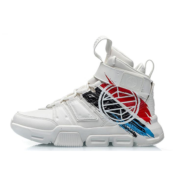 

New LiNing Tracing Collection Wending Durable Breathable High Top Vintage Basketball Shoes White AGBN053-7 45