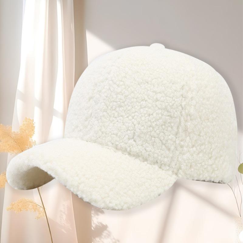 

Осенне-зимняя бейсболка из овечьего пуха, теплая, модная, кепка с плоским козырьком, шляпа с вышивкой в виде букв Adjustable