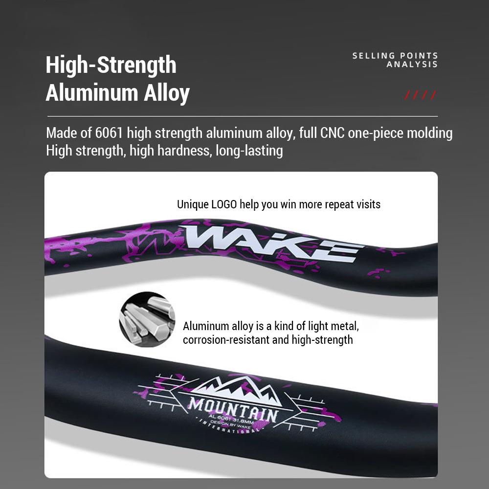 31.8MM Dağ Bisikleti Gidonu Alüminyum Alaşımlı Bisiklet Yükseltici Gidonu 55MM Yükselme 780MM Uzunluk