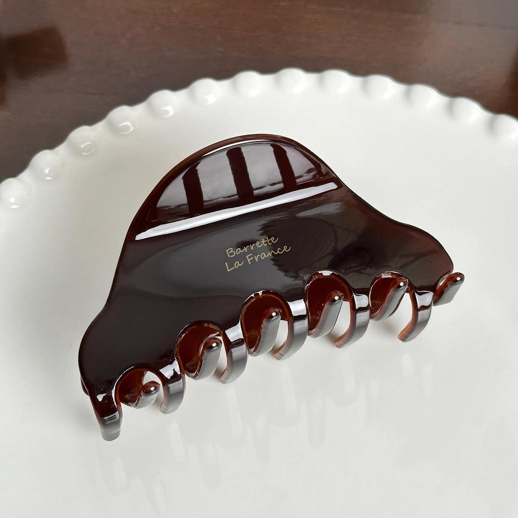 Retro High Quality Acetate Hair Claw Barrettes Womens Temperament Hairpins Simple Shark Clip Crab Hair Clips Lady Headdress New