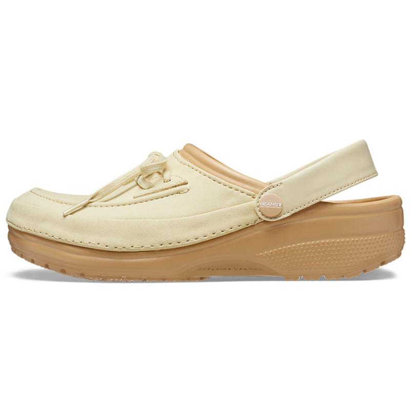

BEAMS T x Bal x Crocs Classic Clog: Comfortable Casual Beach Sandals Unisex Beige Tan 41-42