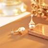 Crystal Waterdrop Imitation Pearl Stud Earrings for Women Exquisite Simple Fashion Sweet Personality Temperament Jewelry