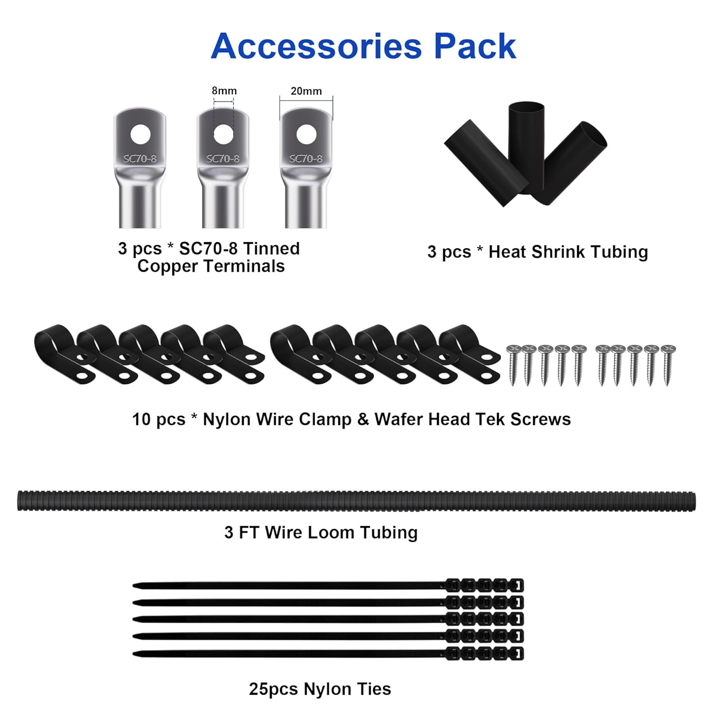

Комплект проводов для апгрейда Большой тройки , 1/0 AWG CCA, сертифицирован UL, синий/коричневый для автомобильной аудиосистемы United States