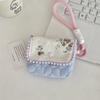Fresh Small Floral CCD Camera Storage Bag Anti-Fall Portable Compact Headphones Lipstick Cosmetics Storage Bag