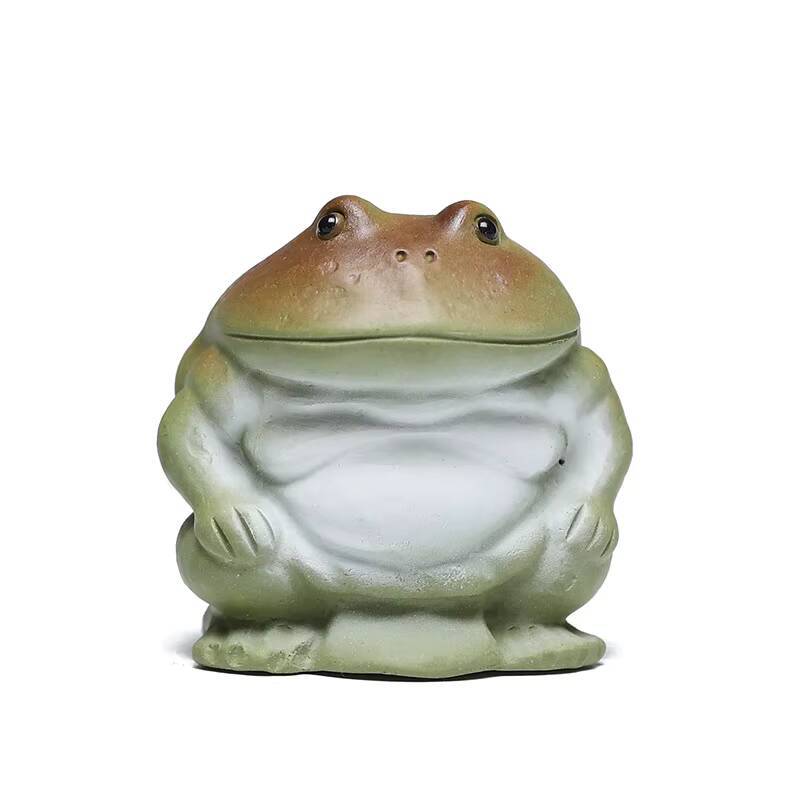 

Purple Sand Tea Pet Frog Ornament Handmade Creative Desktop Sculpture Decoration Cultivable Tea Table Tumbler Accessories Gift